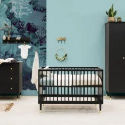 Bopita Armoires Enfant Armoire 2-portes Noir Mat En MDF Et Panneaux De Particules -Armoires enfant Soldes armoire 2 portes noir mat en mdf et panneaux de particules 5