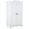Altobuy Armoires Enfant Armoire 2 Portes + Penderie Bois Massif Vernis Blanc -Armoires enfant Soldes armoire 2 portes penderie bois massif vernis blanc