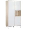 Sauthon Armoires Enfant Armoire 3 Portes 1 Niche 199x56x101cm Blanc -Armoires enfant Soldes armoire 3 portes 1 niche 199x56x101cm blanc