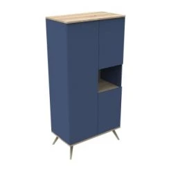 Sauthon Original Armoires Enfant Armoire 3 Portes 1 Niche 209x101x57cm Gris -Armoires enfant Soldes armoire 3 portes 1 niche 209x101x57cm bleu 4