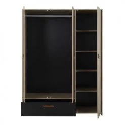 Gami Armoires Enfant Armoire 3 Portes 1 Tiroir Chêne Noir 10 Gami Armoires Enfant Armoire 3 Portes 1 Tiroir Chêne Noir -Armoires enfant Soldes armoire 3 portes 1 tiroir chene noir 2