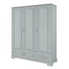 Bellamy Armoires Enfant Armoire 3 Portes 2 Tiroirs Gris -Armoires enfant Soldes armoire 3 portes 2 tiroirs gris