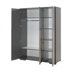 Vipack Armoires Enfant Armoire 3 Portes Anthracite -Armoires enfant Soldes armoire 3 portes anthracite 2
