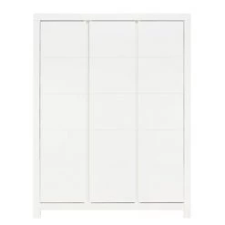 Bopita Armoires Enfant Armoire 3-portes Avec Rainures Blanc En MDF Et Panneaux De Particules