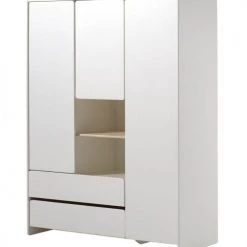Vipack Armoires Enfant Armoire 3 Portes Blanc