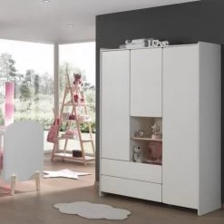 Vipack Armoires Enfant Armoire 3 Portes Blanc -Armoires enfant Soldes armoire 3 portes blanc 48