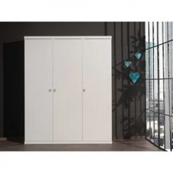Vipack Armoires Enfant Armoire 3 Portes Blanc -Armoires enfant Soldes armoire 3 portes blanc 83