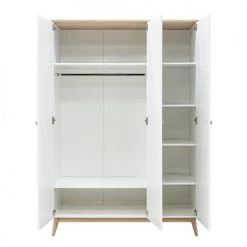Bopita Armoires Enfant Armoire 3 Portes Blanc Chêne -Armoires enfant Soldes armoire 3 portes blanc chene 2