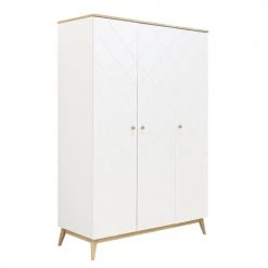 Bopita Armoires Enfant Armoire 3 Portes Blanc Chêne