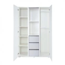 Little Sky By Klups Armoires Enfant Armoire 3 Portes Blanc Et Gris -Armoires enfant Soldes armoire 3 portes blanc et gris 1