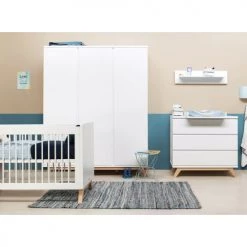 Bopita Armoires Enfant Armoire 3 Portes Blanc Naturel -Armoires enfant Soldes armoire 3 portes blanc naturel 3