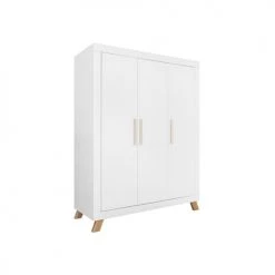 Bopita Armoires Enfant Armoire 3 Portes Blanc Naturel