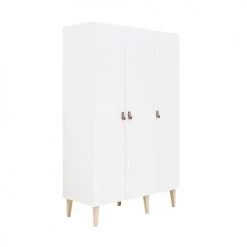 Bopita Armoires Enfant Armoire 3 Portes Blanc Naturel Naturel