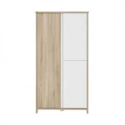 Calicosy Armoires Enfant Armoire 3 Portes Bois Et Blanc Bébé - 95 X 185 Cm