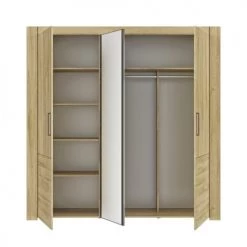 Gami Armoires Enfant Armoire 3 Portes Effet Bois Marron Clair -Armoires enfant Soldes armoire 3 portes effet bois marron clair 4