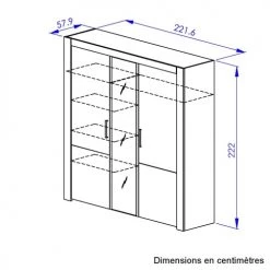 Gami Armoires Enfant Armoire 3 Portes Effet Bois Marron Clair -Armoires enfant Soldes armoire 3 portes effet bois marron clair 5