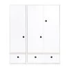 Wookids Armoires Enfant Armoire 3 Portes Façades Tiroirs Blanc 2 Wookids Armoires Enfant Armoire 3 Portes Façades Tiroirs Blanc -Armoires enfant Soldes armoire 3 portes facades tiroirs blanc