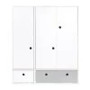 Wookids Armoires Enfant Armoire 3 Portes Façades Tiroirs Blanc 2 Wookids Armoires Enfant Armoire 3 Portes Façades Tiroirs Blanc -Armoires enfant Soldes armoire 3 portes facades tiroirs blanc 4