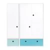 Wookids Armoires Enfant Armoire 3 Portes Façades Tiroirs Bleu Ciel-bleu Paradis 1 Wookids Armoires Enfant Armoire 3 Portes Façades Tiroirs Bleu Ciel-bleu Paradis -Armoires enfant Soldes armoire 3 portes facades tiroirs bleu ciel bleu paradis