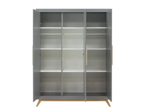 Bopita Armoires Enfant Armoire 3 Portes Gris 4 Bopita Armoires Enfant Armoire 3 Portes Gris – Image 2