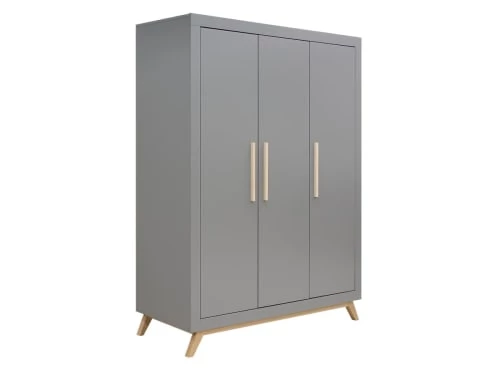 Bopita Armoires Enfant Armoire 3 Portes Gris 5 Bopita Armoires Enfant Armoire 3 Portes Gris – Image 3
