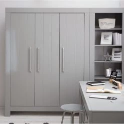 Pinio Armoires Enfant Armoire 3 Portes Gris -Armoires enfant Soldes armoire 3 portes gris 15