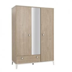 Galipette Armoires Enfant Armoire 3 Portes Naturel