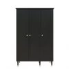 Bopita Armoires Enfant Armoire 3-portes Noir Mat En MDF Et Panneaux De Particules -Armoires enfant Soldes armoire 3 portes noir mat en mdf et panneaux de particules