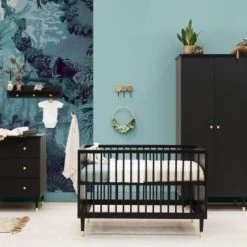 Bopita Armoires Enfant Armoire 3-portes Noir Mat En MDF Et Panneaux De Particules -Armoires enfant Soldes armoire 3 portes noir mat en mdf et panneaux de particules 4
