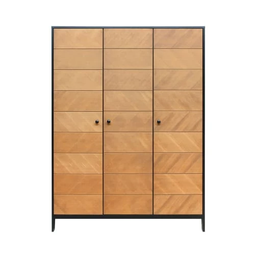 Bopita Armoires Enfant Armoire 3 Portes Noir Naturel Naturel 4 Bopita Armoires Enfant Armoire 3 Portes Noir Naturel Naturel â Image 2