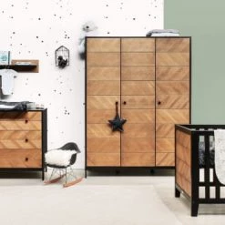 Bopita Armoires Enfant Armoire 3 Portes Noir Naturel Naturel 12 Bopita Armoires Enfant Armoire 3 Portes Noir Naturel Naturel -Armoires enfant Soldes armoire 3 portes noir naturel naturel 4