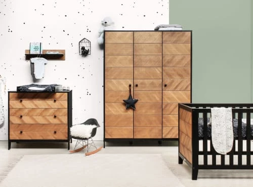 Bopita Armoires Enfant Armoire 3 Portes Noir Naturel Naturel 7 Bopita Armoires Enfant Armoire 3 Portes Noir Naturel Naturel â Image 5