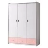 Vipack Armoires Enfant Armoire 3 Portes Rose -Armoires enfant Soldes armoire 3 portes rose