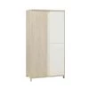 Galipette Armoires Enfant Armoire 3 Portes Sacha En Bois Imitation Chêne Clair Et Blanc Galipett