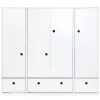 Wookids Armoires Enfant Armoire 4 Portes Blanc