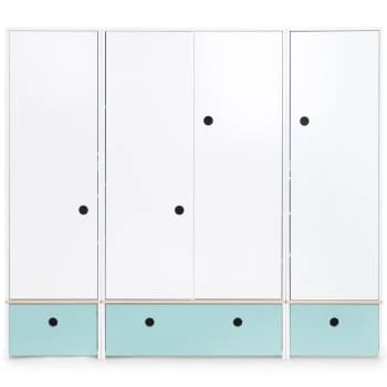 Wookids Armoires Enfant Armoire 4 Portes Citron Vert 6 Wookids Armoires Enfant Armoire 4 Portes Citron Vert – Image 4