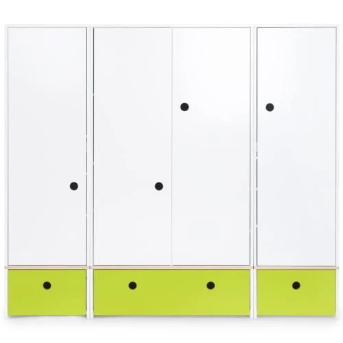 Wookids Armoires Enfant Armoire 4 Portes Citron Vert 3 Wookids Armoires Enfant Armoire 4 Portes Citron Vert