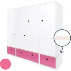 Armoires enfant Soldes -Armoires enfant Soldes armoire 4 portes fushia 1