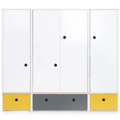 Wookids Armoires Enfant Armoire 4 Portes Citron Vert 13 Wookids Armoires Enfant Armoire 4 Portes Citron Vert -Armoires enfant Soldes armoire 4 portes jaune et gris 15