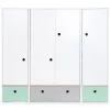 Wookids Armoires Enfant Armoire 4 Portes Vert Menthe-gris Perle-vert Menthe 2 Wookids Armoires Enfant Armoire 4 Portes Vert Menthe-gris Perle-vert Menthe -Armoires enfant Soldes armoire 4 portes vert menthe gris perle vert menthe