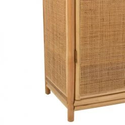 Calicosy Armoires Enfant Armoire Avec 2 Portes En Rotin Naturel -Armoires enfant Soldes armoire avec 2 portes en rotin naturel 5