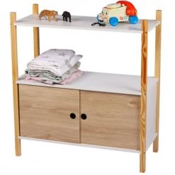 Wadiga Armoires Enfant Armoire Avec Portes Coulissantes Et étagère -Armoires enfant Soldes armoire avec portes coulissantes et etagere 1
