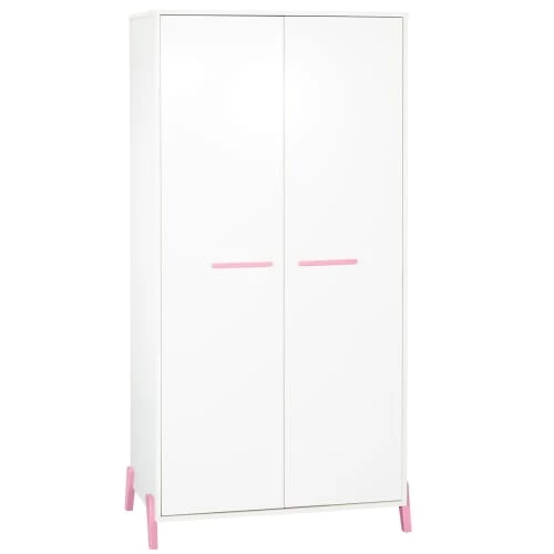 BabyPrice Armoires Enfant Armoire Bébé 2 Portes 175x88x56cm En Bois Blanc 3 BabyPrice Armoires Enfant Armoire Bébé 2 Portes 175x88x56cm En Bois Blanc