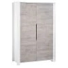 Sauthon Armoires Enfant Armoire Bébé 2 Portes 191x130x58cm En Bois Blanc -Armoires enfant Soldes armoire bebe 2 portes 191x130x58cm en bois blanc 4