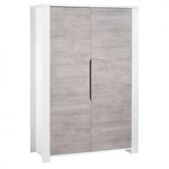 Sauthon Armoires Enfant Armoire Bébé 2 Portes 191x130x58cm En Bois Blanc