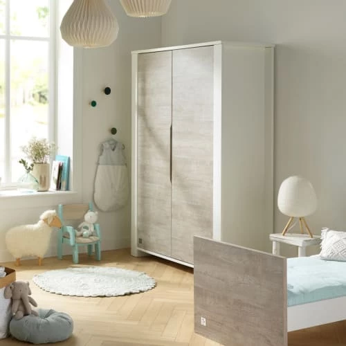 Sauthon Armoires Enfant Armoire Bébé 2 Portes 191x130x58cm En Bois Blanc 6 Sauthon Armoires Enfant Armoire Bébé 2 Portes 191x130x58cm En Bois Blanc – Image 4
