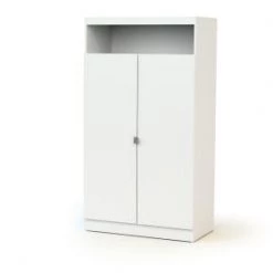 AT4 Armoires Enfant Armoire Blanc, Gris Et Chêne -Armoires enfant Soldes armoire blanc 7