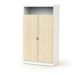 AT4 Armoires Enfant Armoire Blanc Et Bouleau