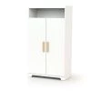 AT4 Armoires Enfant Armoire Blanc Et Hêtre Verni -Armoires enfant Soldes armoire blanc et hetre verni 3