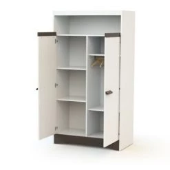 AT4 Armoires Enfant Armoire Blanc Et Taupe -Armoires enfant Soldes armoire blanc et taupe 3
